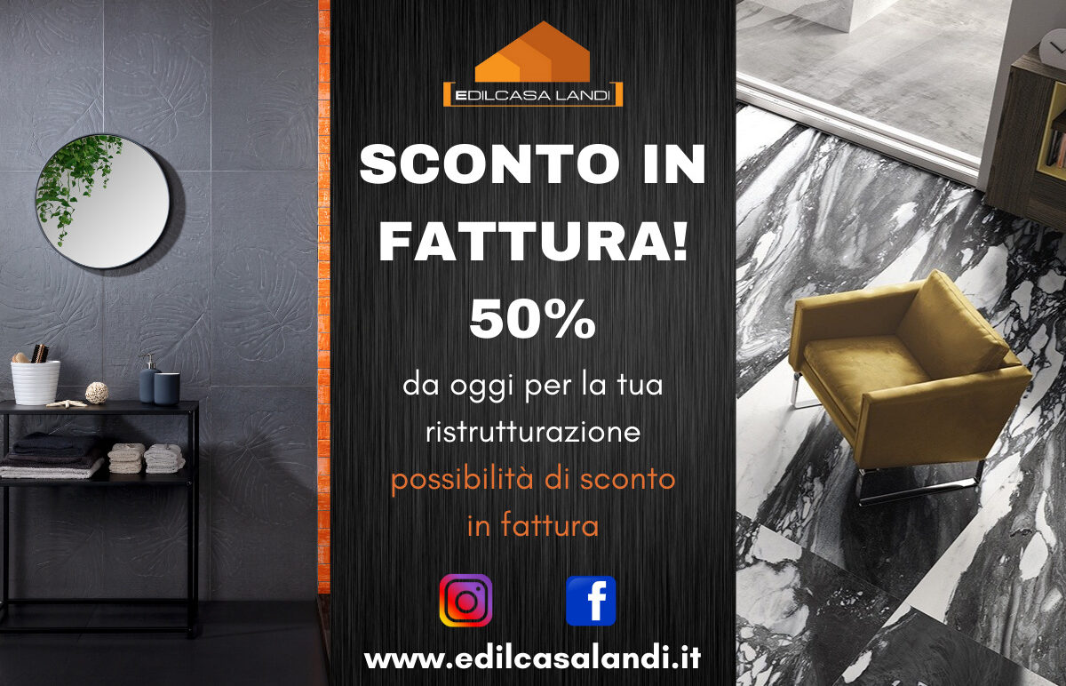 SCONTO IN FATTURA 50%