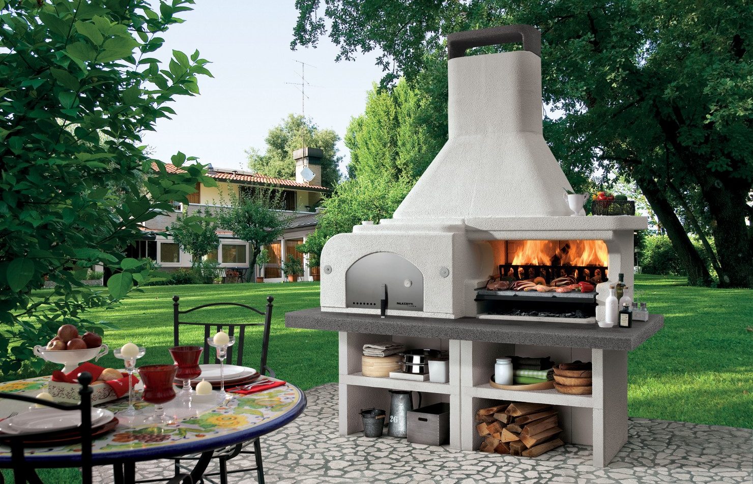 Barbecue in cemento Gargano 3 con forno – PALAZZETTI